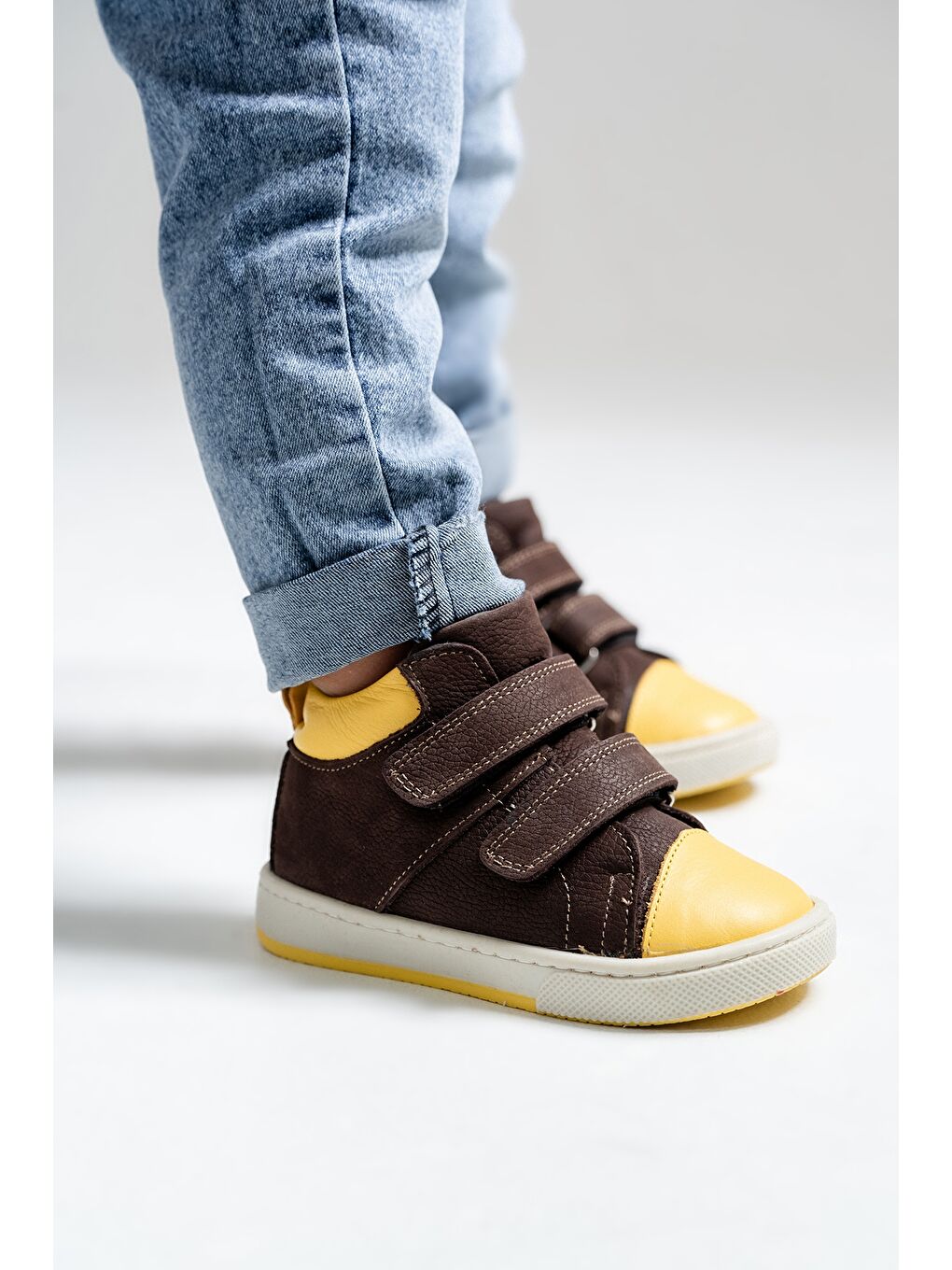 Kahverengi Erkek Çocuk Kahve Hakiki Deri Suya Dayanıklı Anatomik İlk Adım Bot-3