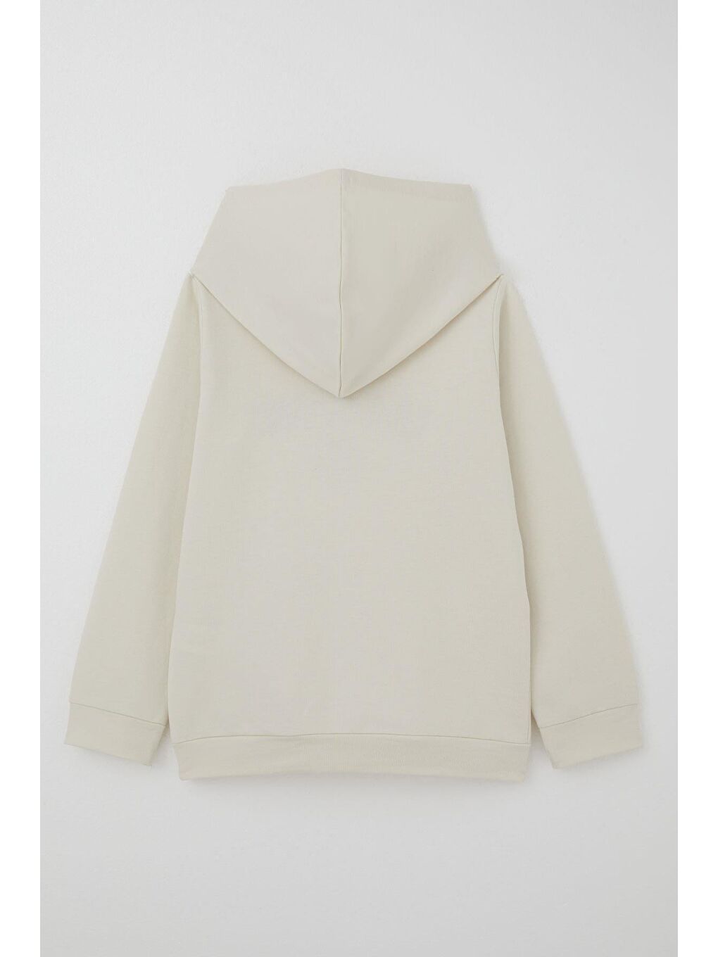 Bej Erkek Çocuk Sweatshirt Yazı Baskılı Kapüşonlu Taş (4-8 Yaş)-3