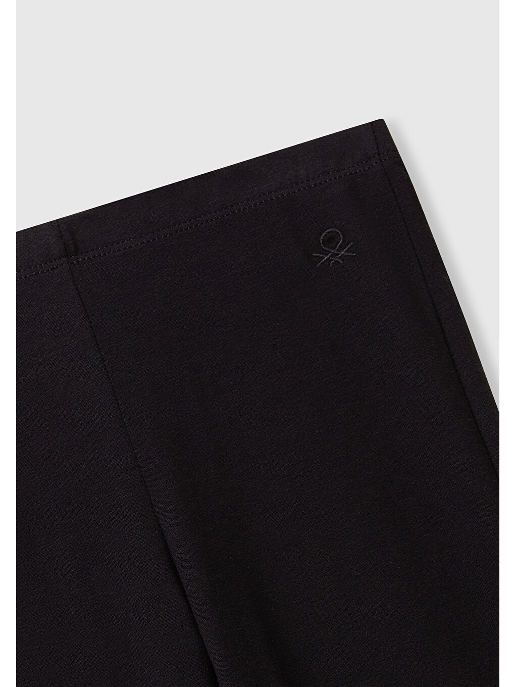 Kız Çocuk Siyah Geniş Paça Logo Detaylı Tayt-2