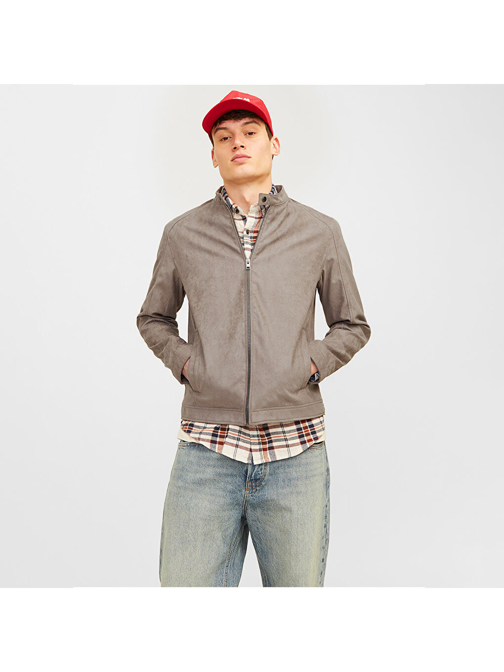 Dylan Clean Erkek Kahverengi Bisiklet Yaka Ceket