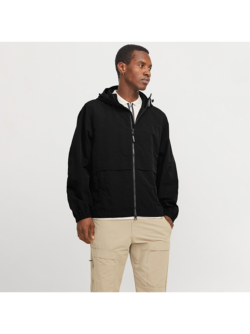 Union Erkek Siyah Kapüşonlu Ceket