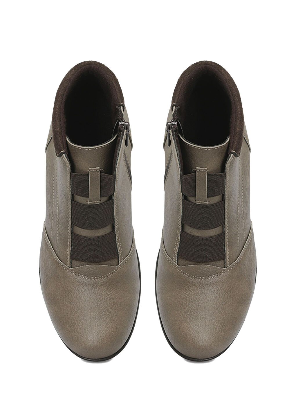 Bej 166674.Z4PR Vizon Kadın Dolgu Topuk Bot-3