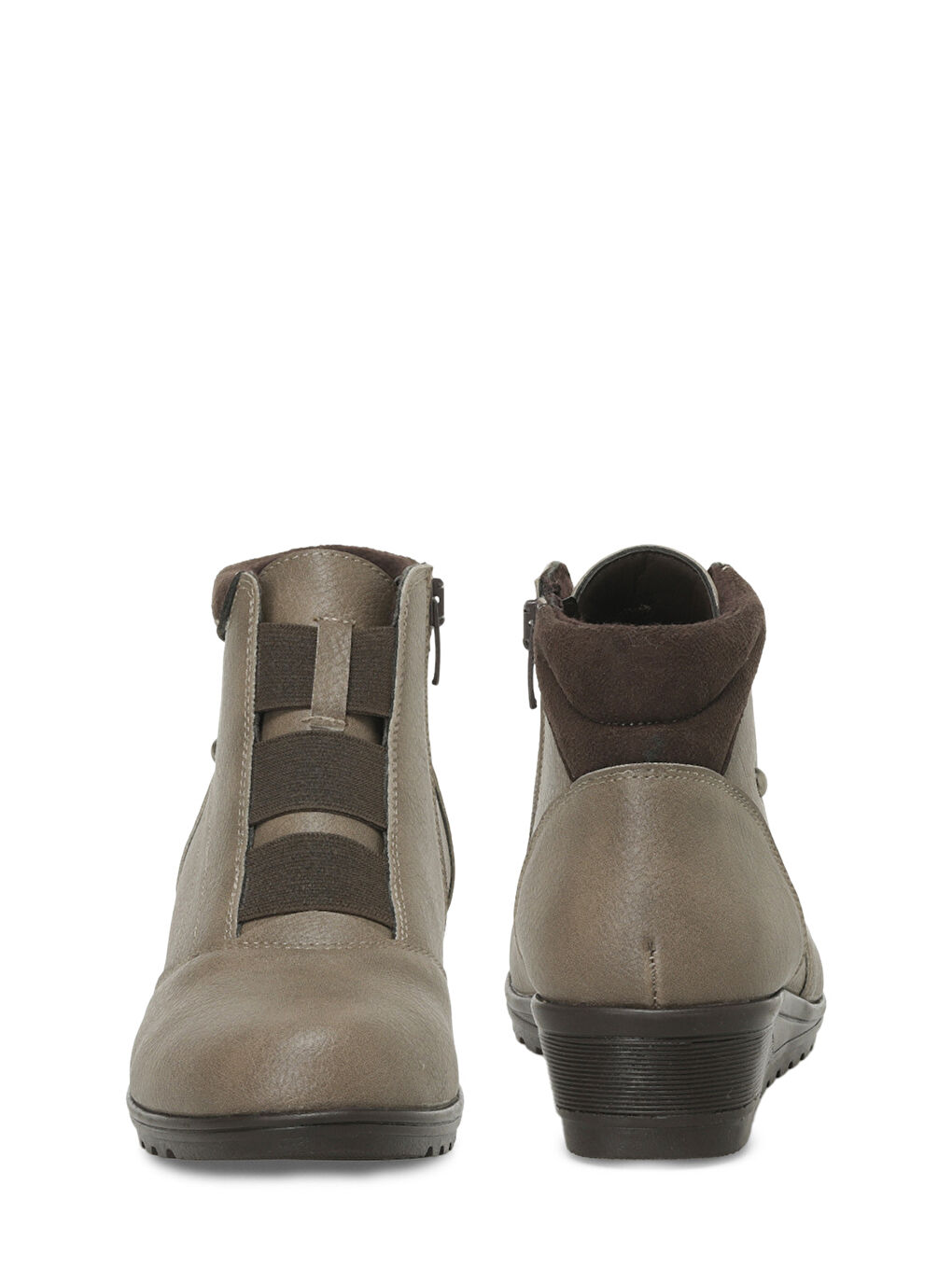 Bej 166674.Z4PR Vizon Kadın Dolgu Topuk Bot-4