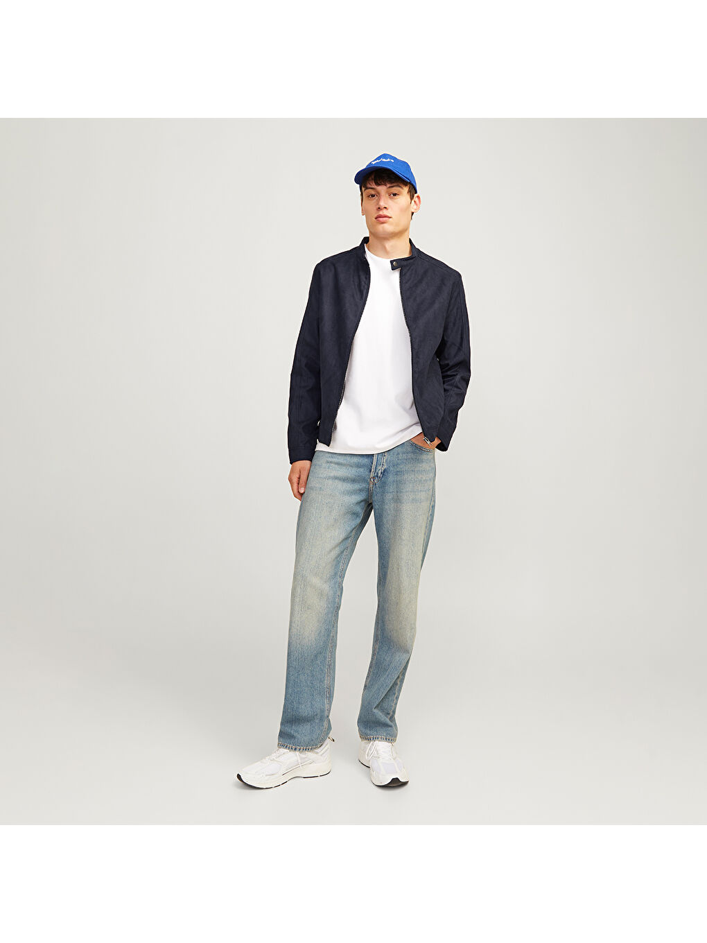 Dylan Clean Erkek Lacivert Bisiklet Yaka Ceket-1