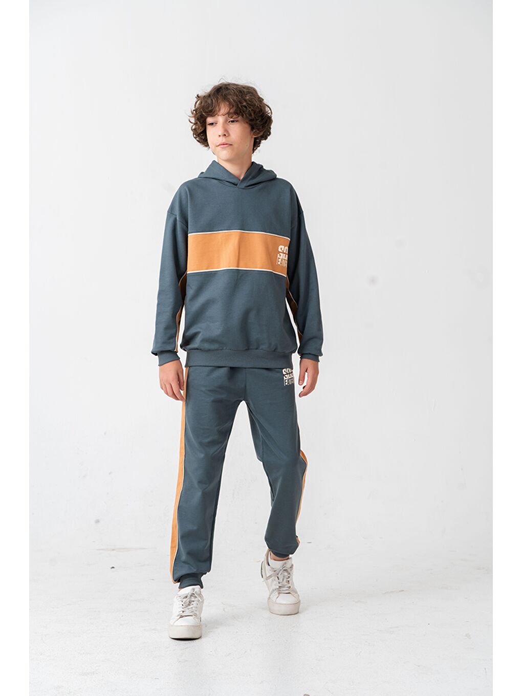 Yeşil Soul Fater Great Mental Attitude Baskılı Erkek Çocuk Alt Üst Eşofman Takımı-1