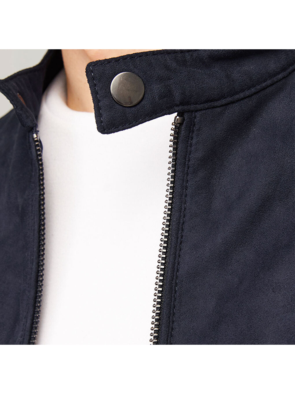 Dylan Clean Erkek Lacivert Bisiklet Yaka Ceket-3