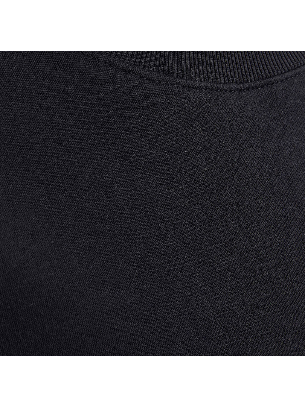 Star Basic Erkek Siyah Bisiklet Yaka Sweatshirt-4