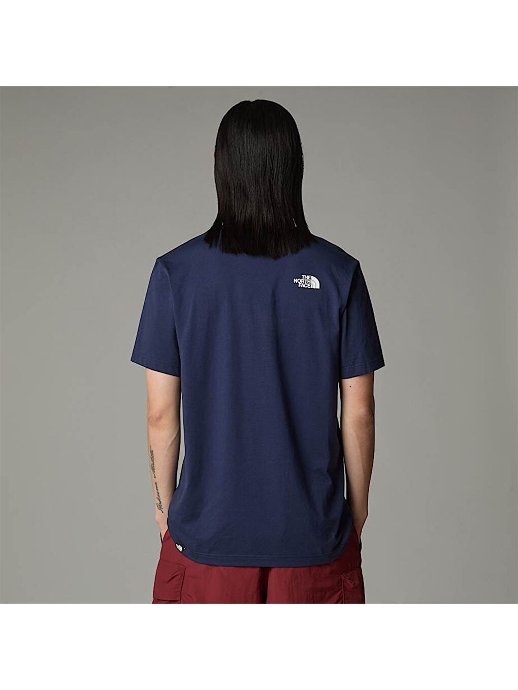 Simple Dome Erkek Lacivert Yuvarlak Yaka Spor Tişört-3