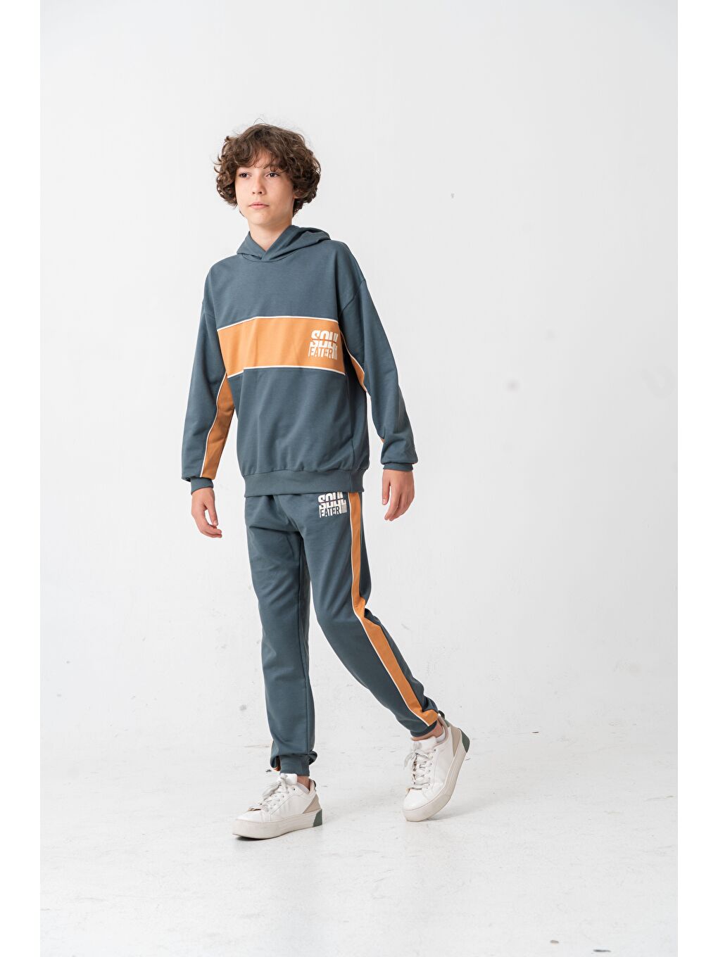 Yeşil Soul Fater Great Mental Attitude Baskılı Erkek Çocuk Alt Üst Eşofman Takımı-2