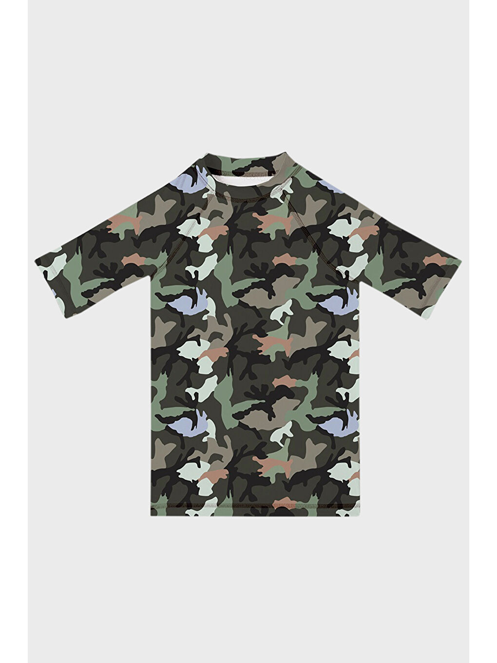 Yeşil Ranger Kamuflaj Desenli Uv Korumalı Unisex Çocuk T Shirt ST2421000008