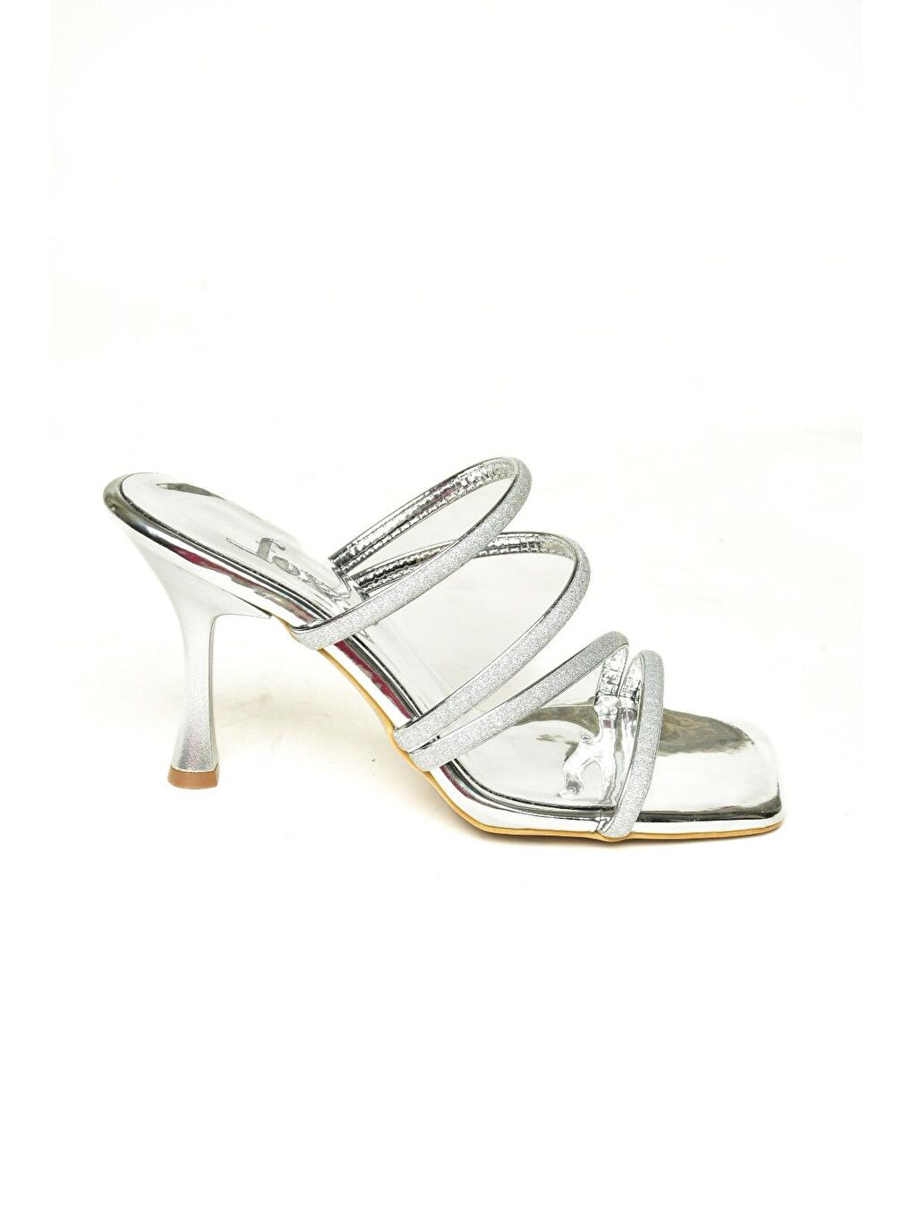 Gri P5900339 Gümüş Kadın Topuklu Ayakkabı-1