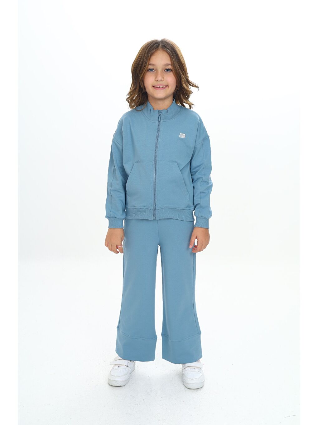 Mavi Kız Çocuk Nakışlı Eşofman Takım