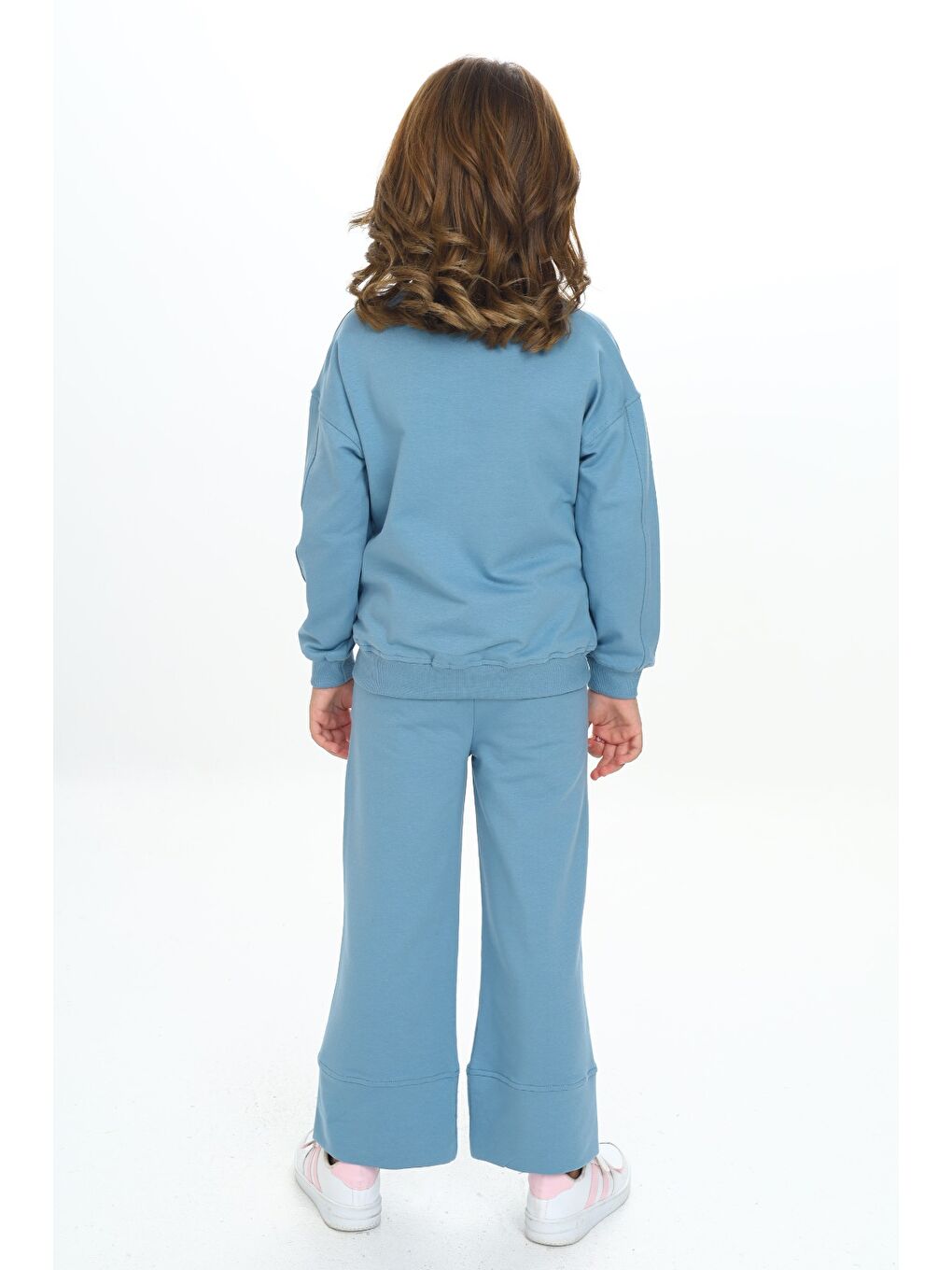 Mavi Kız Çocuk Nakışlı Eşofman Takım-3