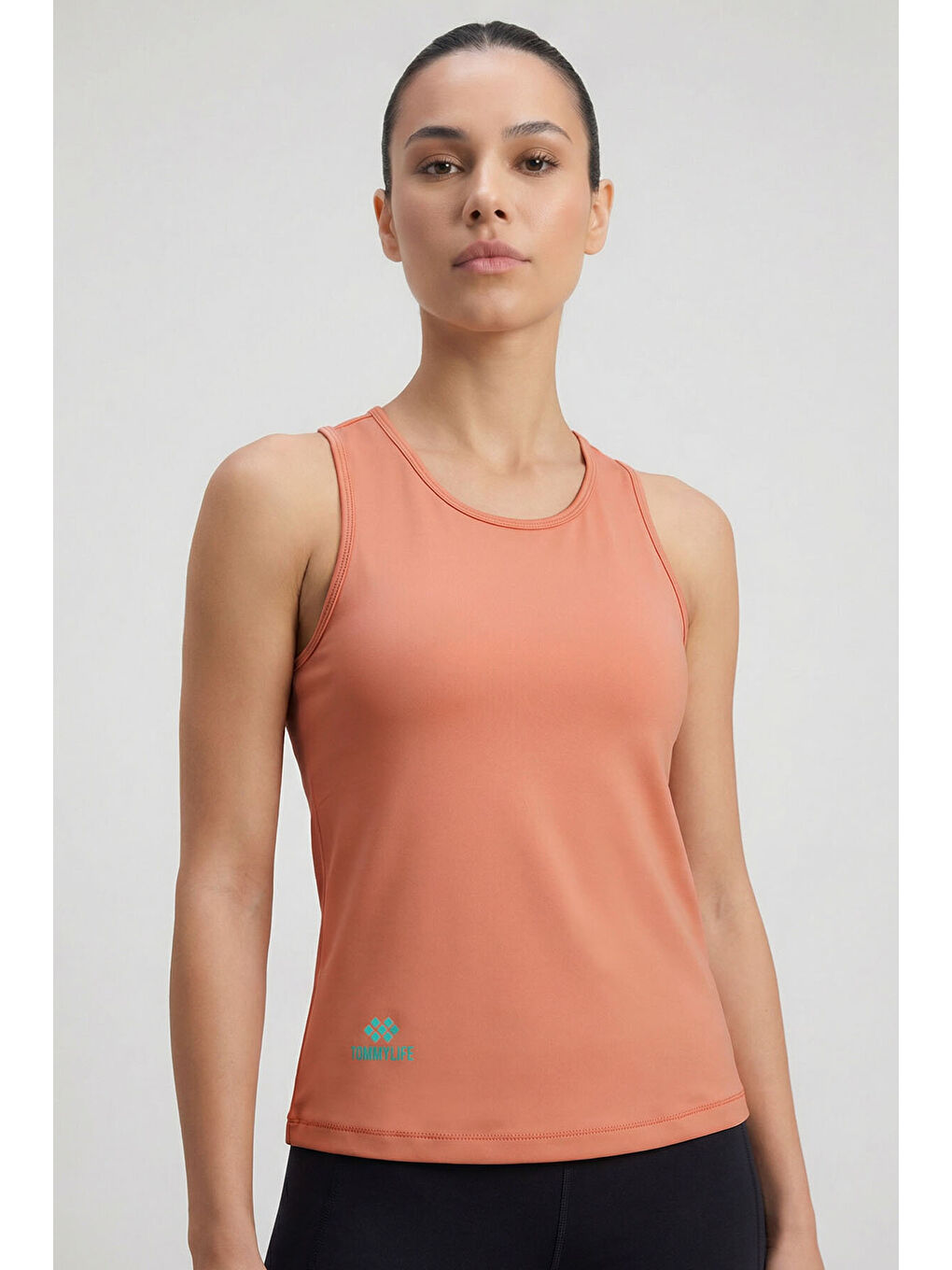 Mercan Standart Fit Çapraz Sırt Detaylı Kadın Spor Atlet - 97296-2