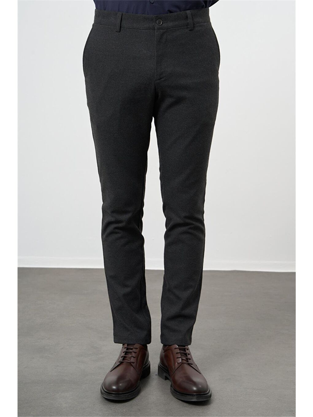 Siyah Esnek Yandan Cepli Casual Slim Fit Chino Pantolon 1003245108