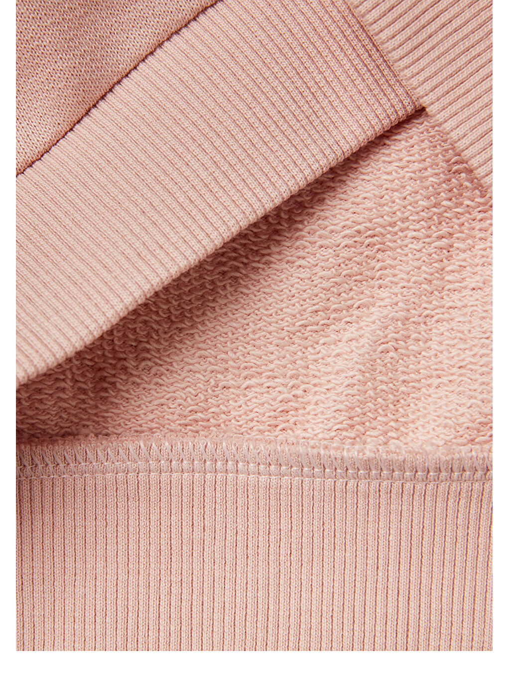 Kız Çocuk Toz Pembe Grafik Baskılı Ribanalı Regular Fit Sweatshirt-2