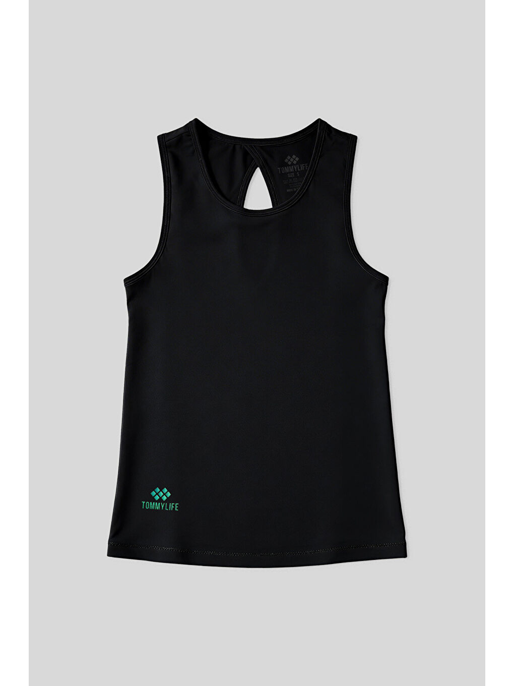 Siyah Standart Fit Çapraz Sırt Detaylı Kadın Spor Atlet - 97296-1