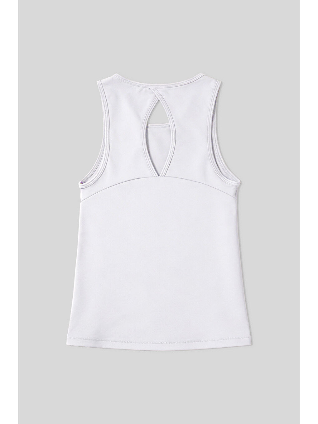 Beyaz Standart Fit Çapraz Sırt Detaylı Kadın Spor Atlet - 97296-3