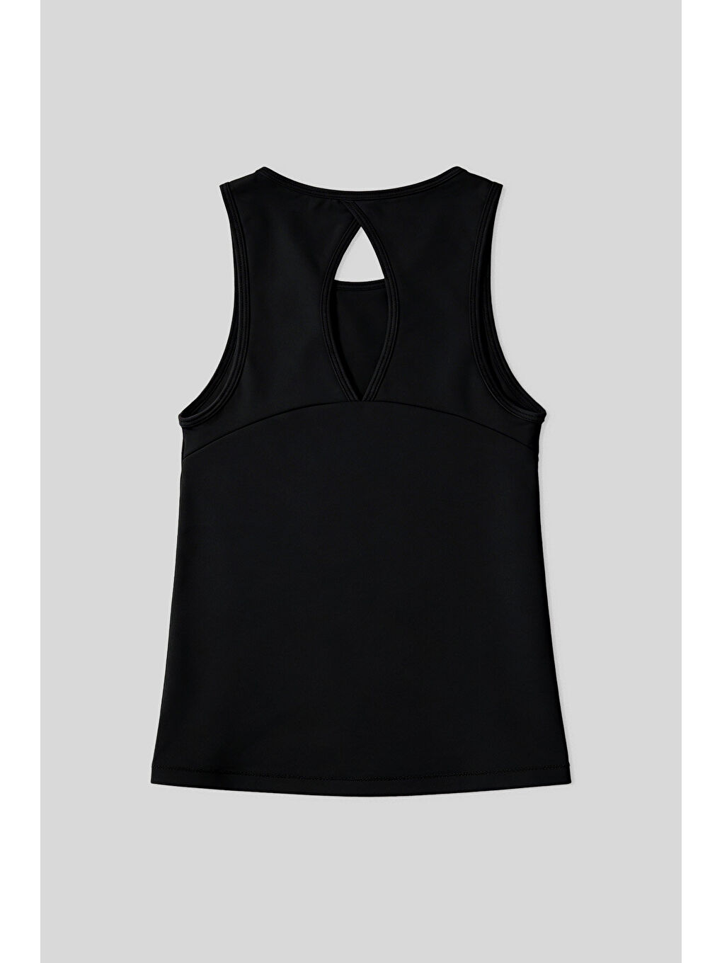 Siyah Standart Fit Çapraz Sırt Detaylı Kadın Spor Atlet - 97296-3