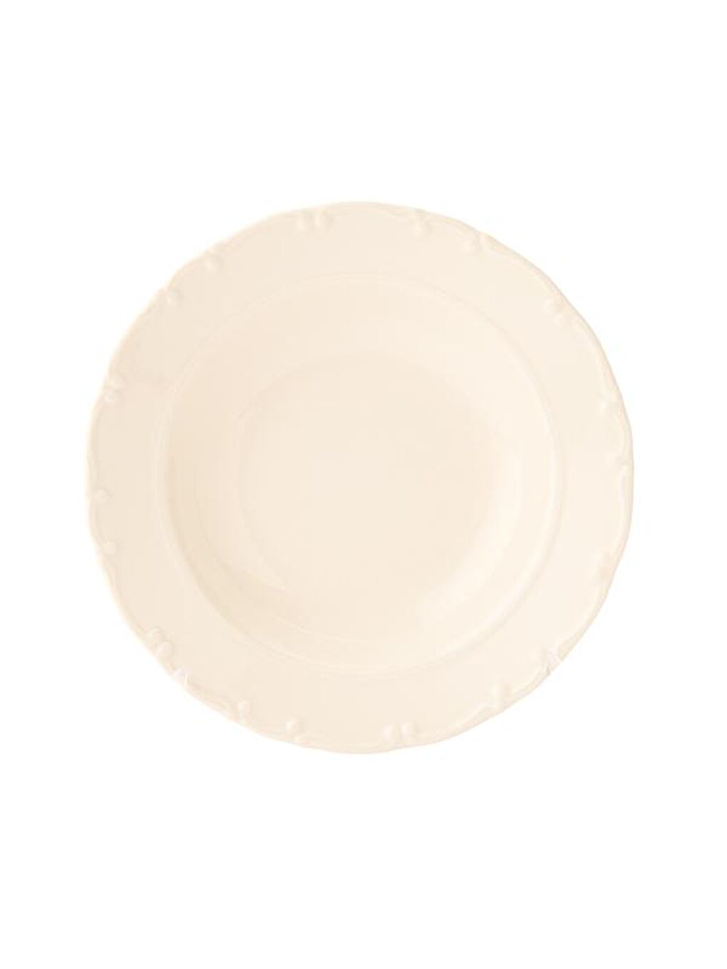 Ekru Liana Çukur Tabak - Krem - 23 cm-1