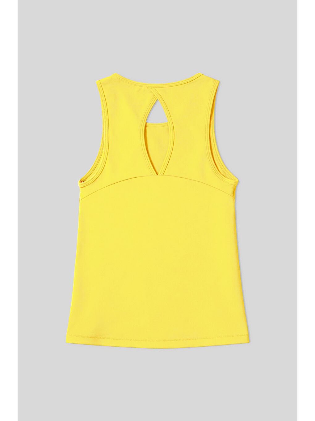 Sarı Limon Standart Fit Çapraz Sırt Detaylı Kadın Spor Atlet - 97296-3