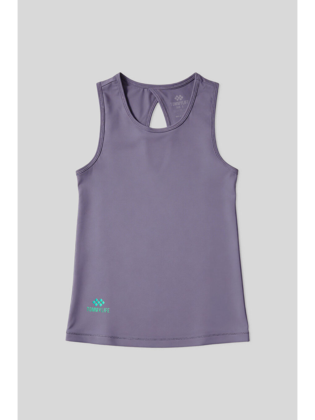 Mor Eflatun Standart Fit Çapraz Sırt Detaylı Kadın Spor Atlet - 97296-1