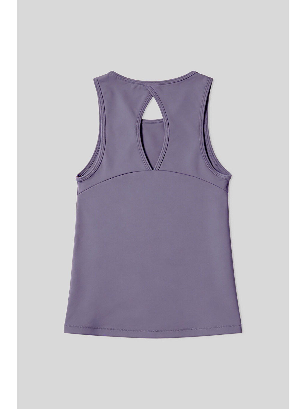 Mor Eflatun Standart Fit Çapraz Sırt Detaylı Kadın Spor Atlet - 97296-3