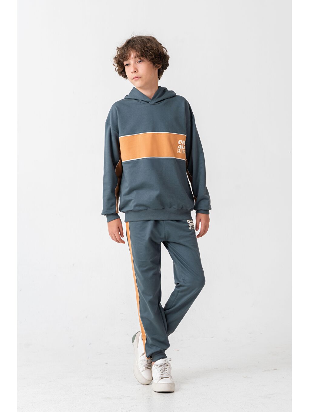 Yeşil Soul Fater Great Mental Attitude Baskılı Erkek Çocuk Alt Üst Eşofman Takımı-4