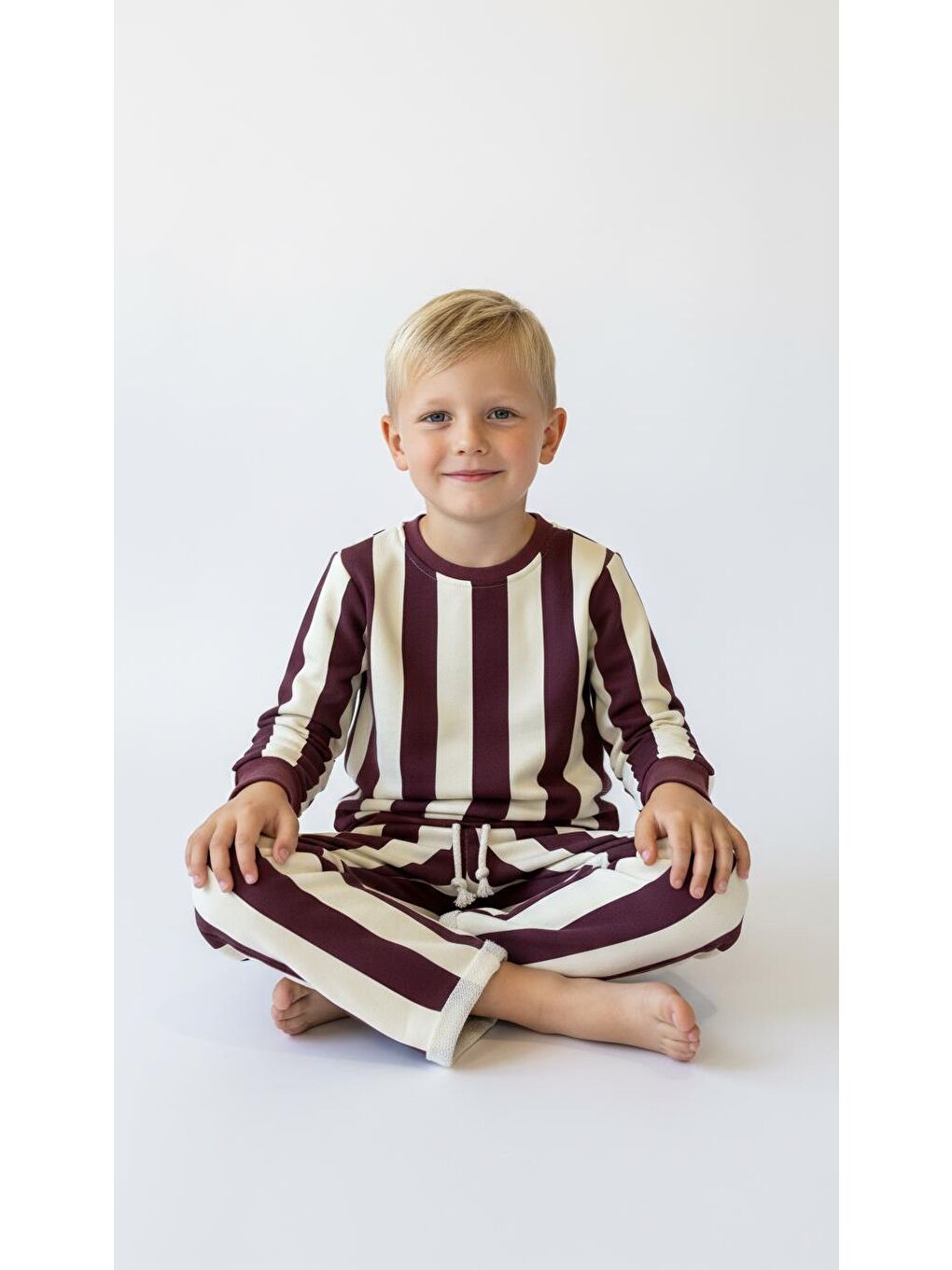 Bordo Çizgili Cool Star Baskılı 2 Li Takım-3