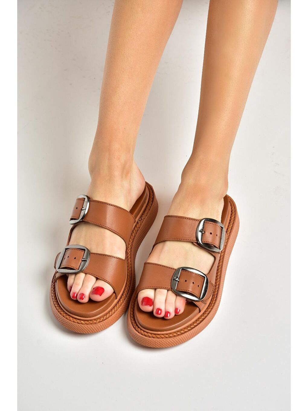 Kahverengi P5400332 Taba Kadın Terlik-3