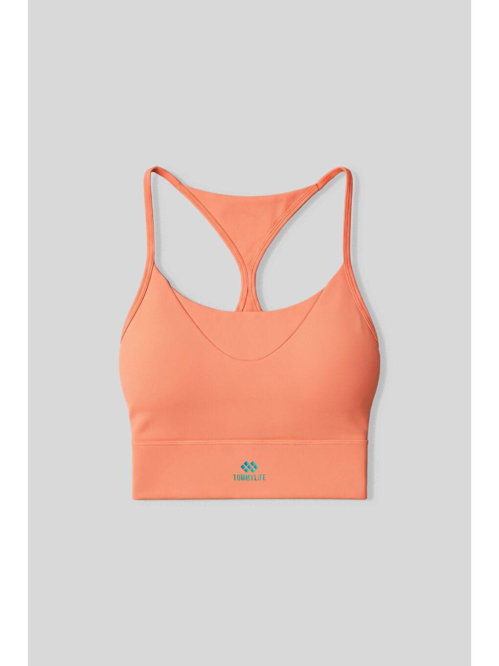 Pembe Mercan Standart Fit Baskılı Sırt Detaylı Kadın Spor Büstiyer - 97300