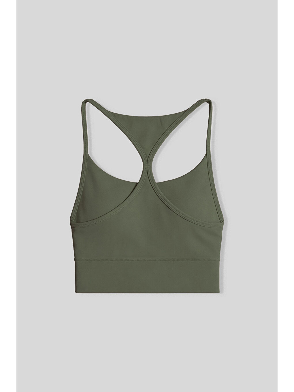 Haki Standart Fit Baskılı Sırt Detaylı Kadın Spor Büstiyer - 97300-3