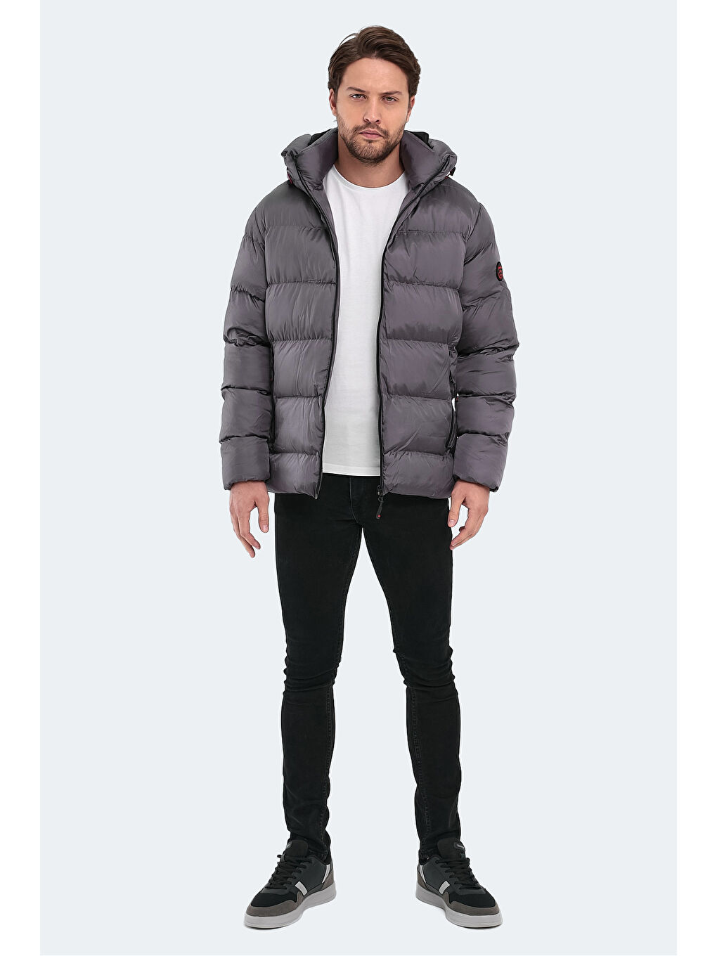 HANK Erkek  Kaban Koyu Gri-6