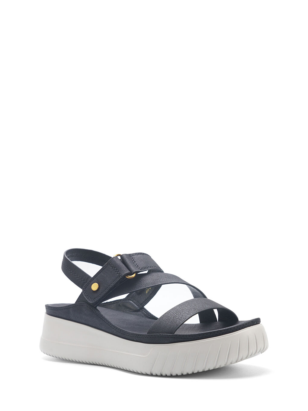 325571.Z 5FX Siyah Kadın Dolgu Topuk Sandalet-1