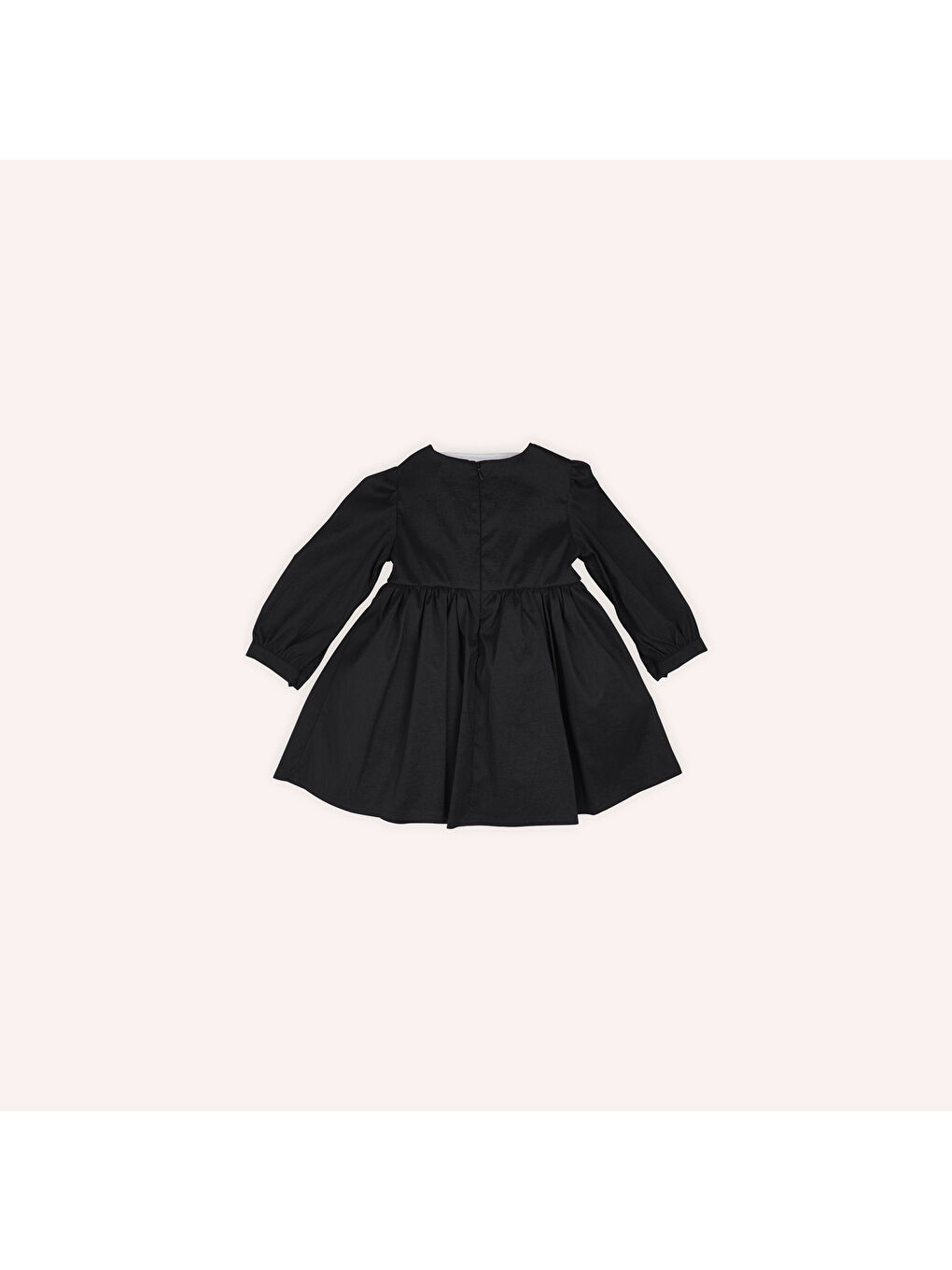 Siyah Kız Çocuk Fiyonk Detaylı Elbise-4