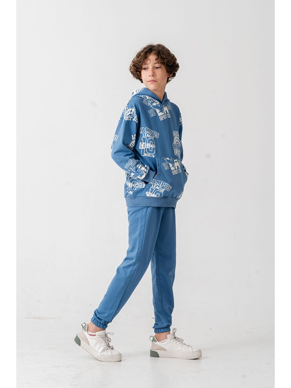 Mavi Academy California Champ League Since 1979 Baskılı Erkek Çocuk Alt Üst Eşofman Takımı-1