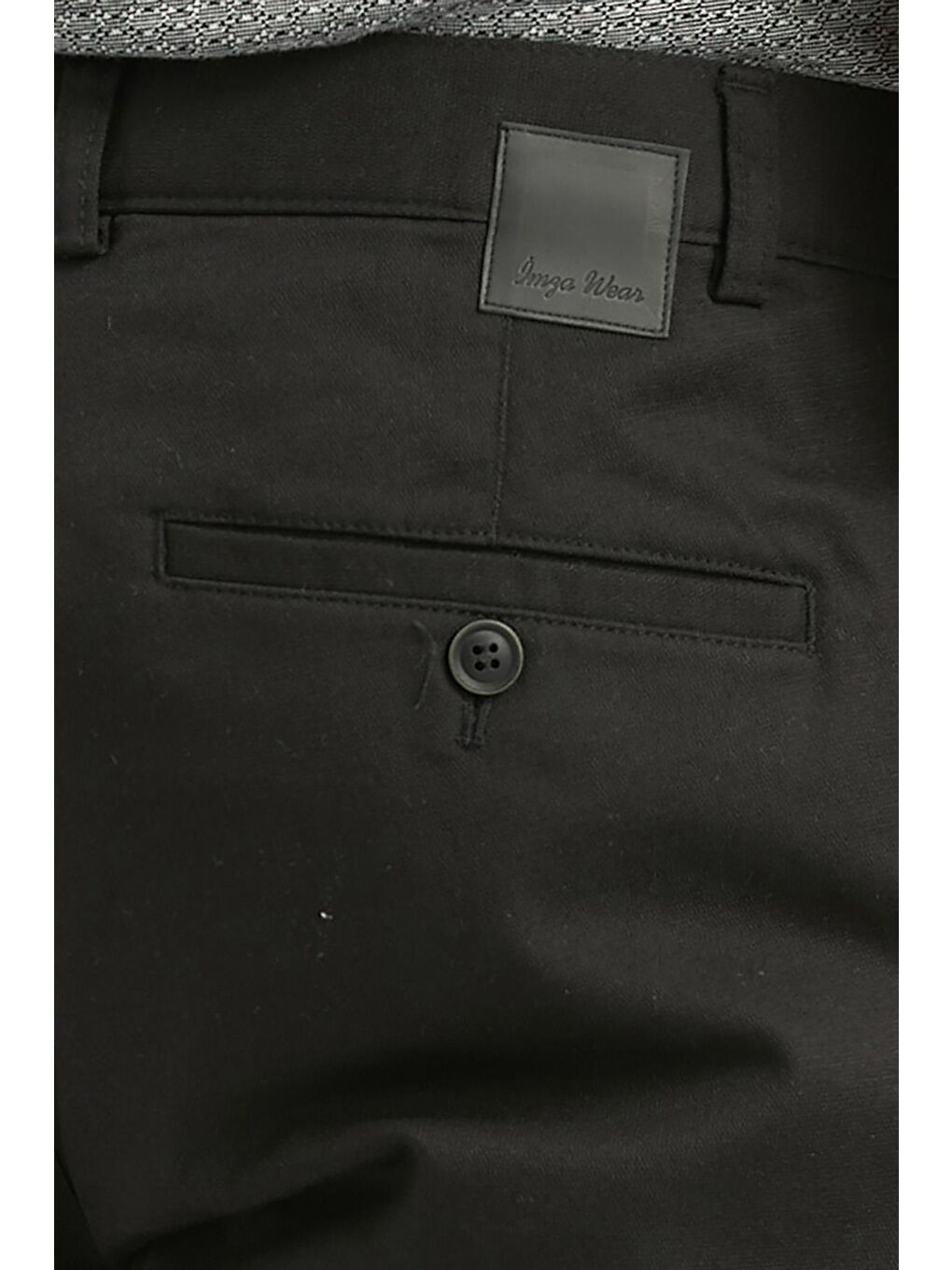 Siyah Pamuklu Yandan Cepli Casual Slim Fit Chino Pantolon 1003240168-1