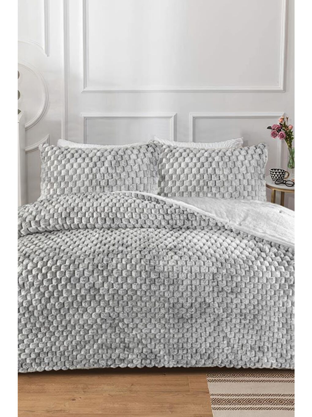 Winter Tale Tavşan Tüyü Çift Kişilik Yorgan Seti 220x240 Cm Gri