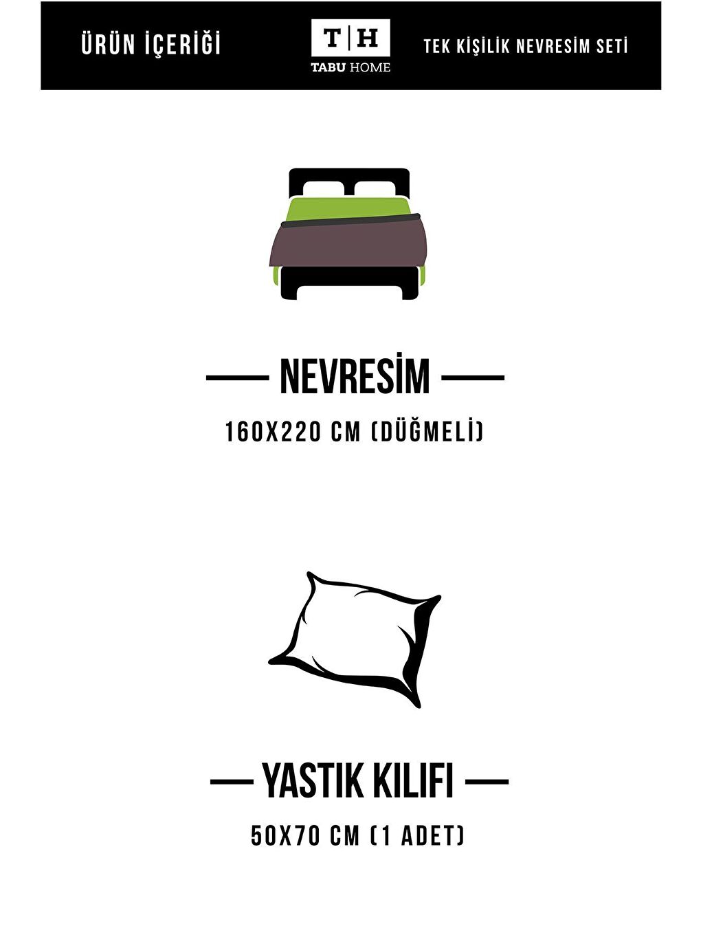 Tabu Home Beyaz Puantiyeli Beyaz Tek Kişilik Nevresim Seti - 1