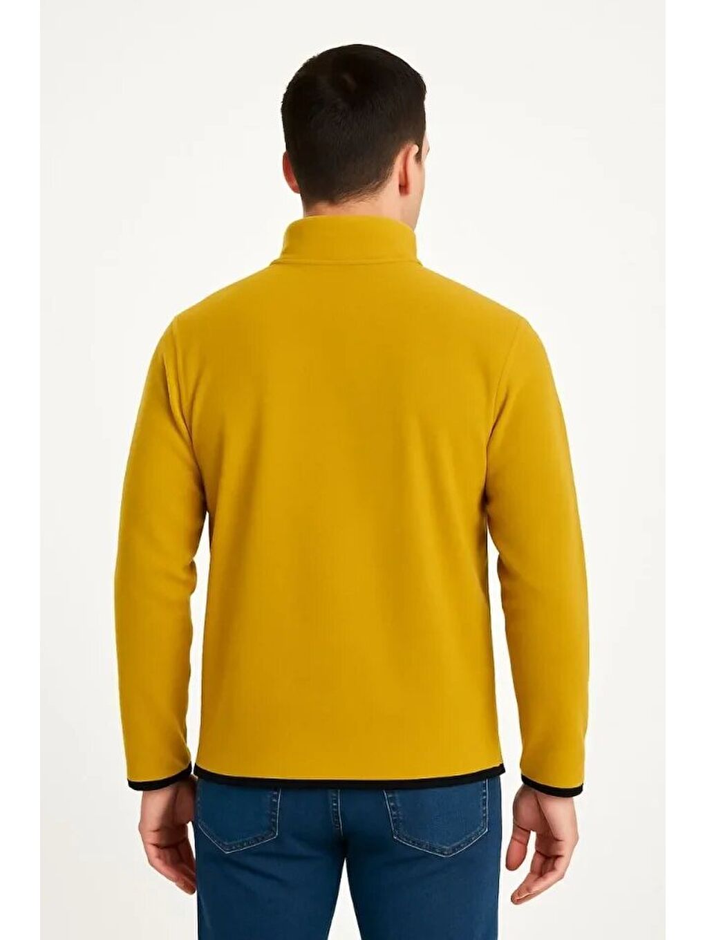 Ön Polar Kazak Dik Yaka - Sarı-1