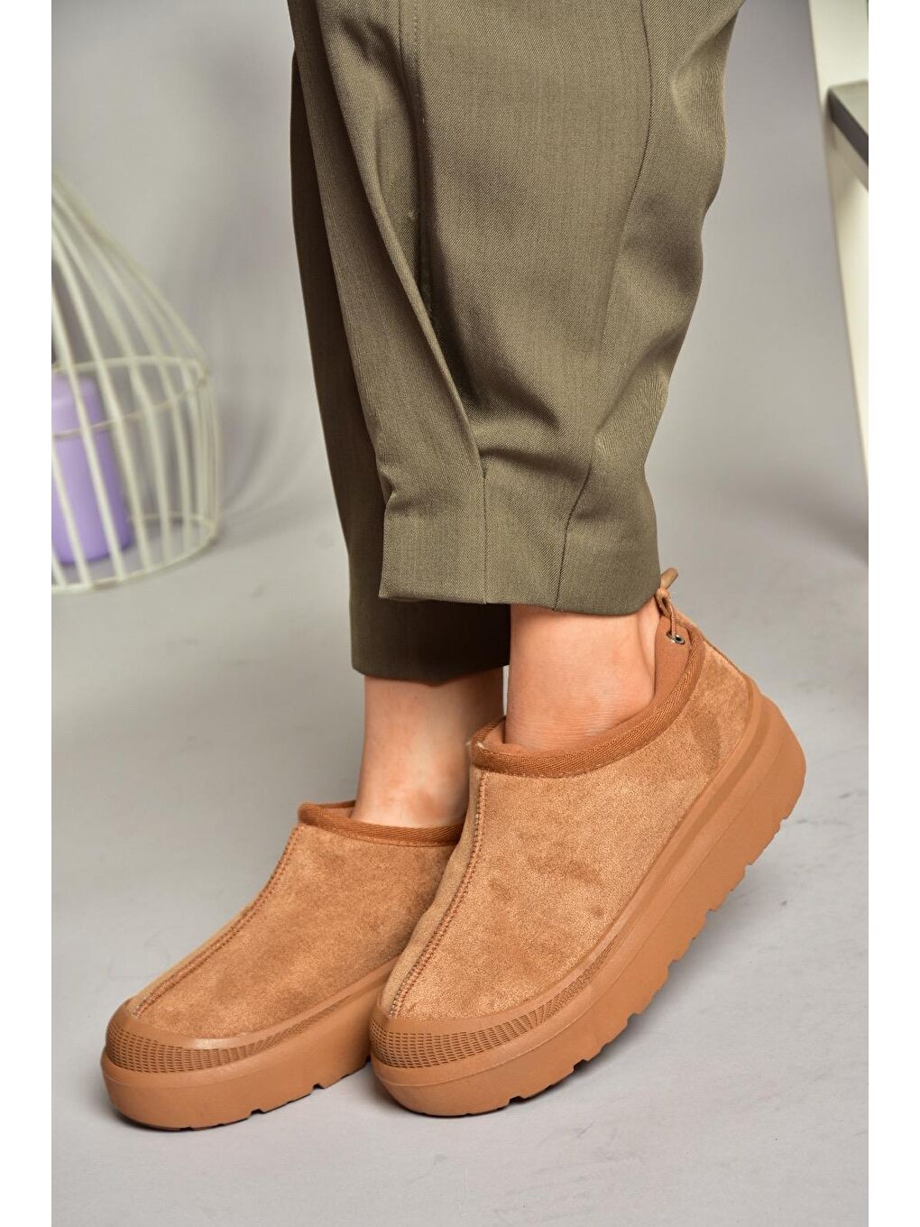 Kahverengi T6127110 Taba Kadın Ayakkabı-1