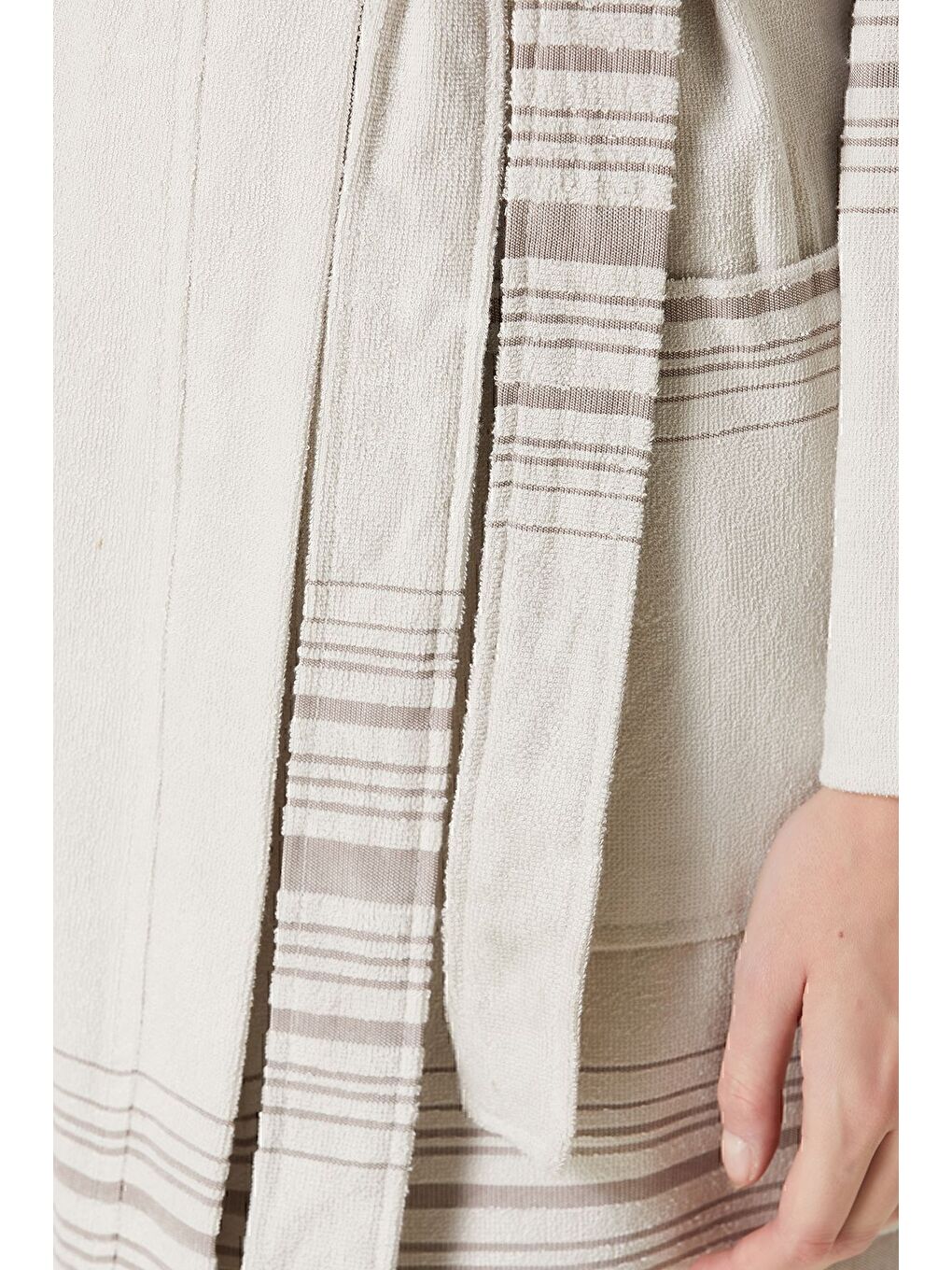 New Derin SPA Kadın Bornoz Bej-3