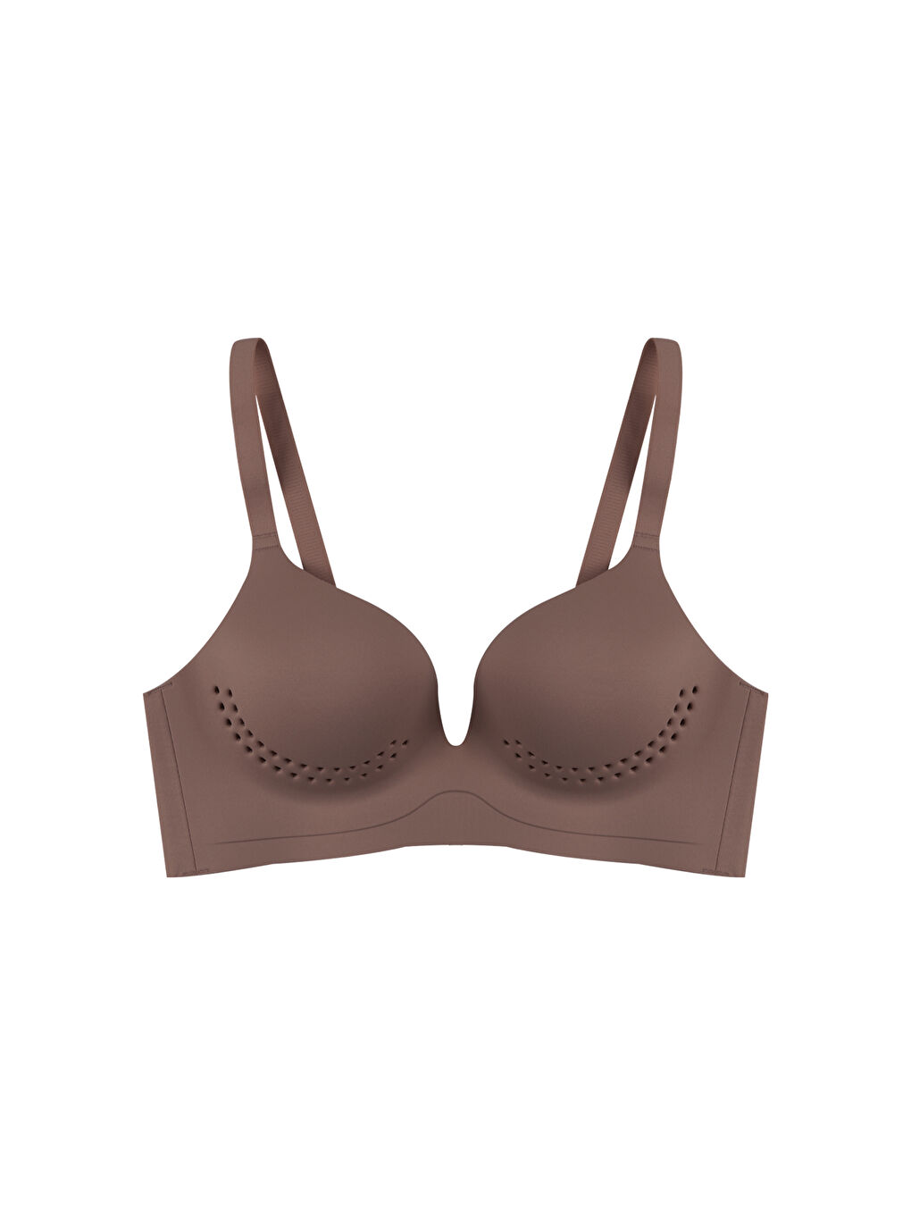 Kahverengi Kadın Kaplı Lazer Dikişsiz Modelli Sütyen
