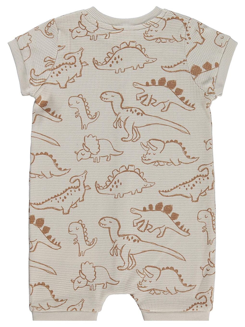 Baby Kontür Dinozor Empirme 6-18 Ay Tulum - Bej 6-9 Ay-1