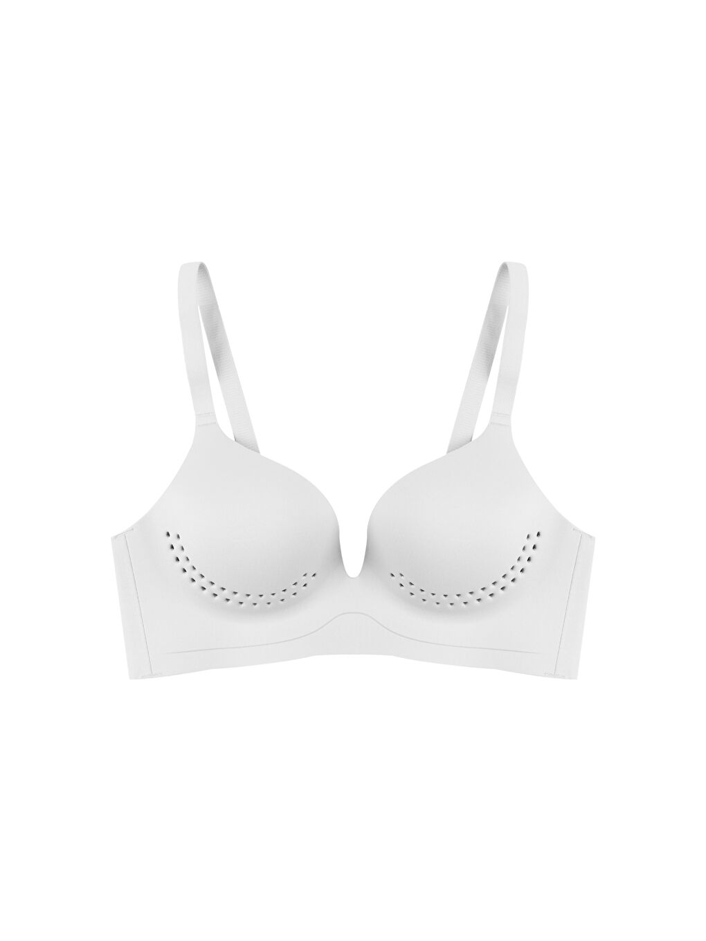 Ekru Kadın Kaplı Lazer Dikişsiz Modelli Sütyen