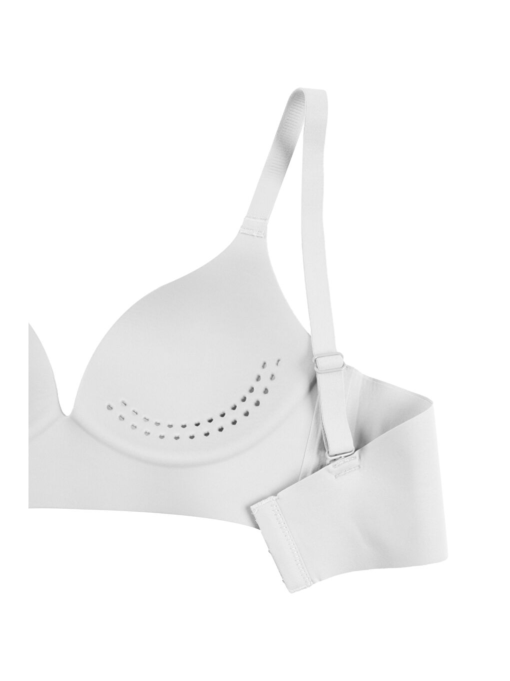 Ekru Kadın Kaplı Lazer Dikişsiz Modelli Sütyen-1