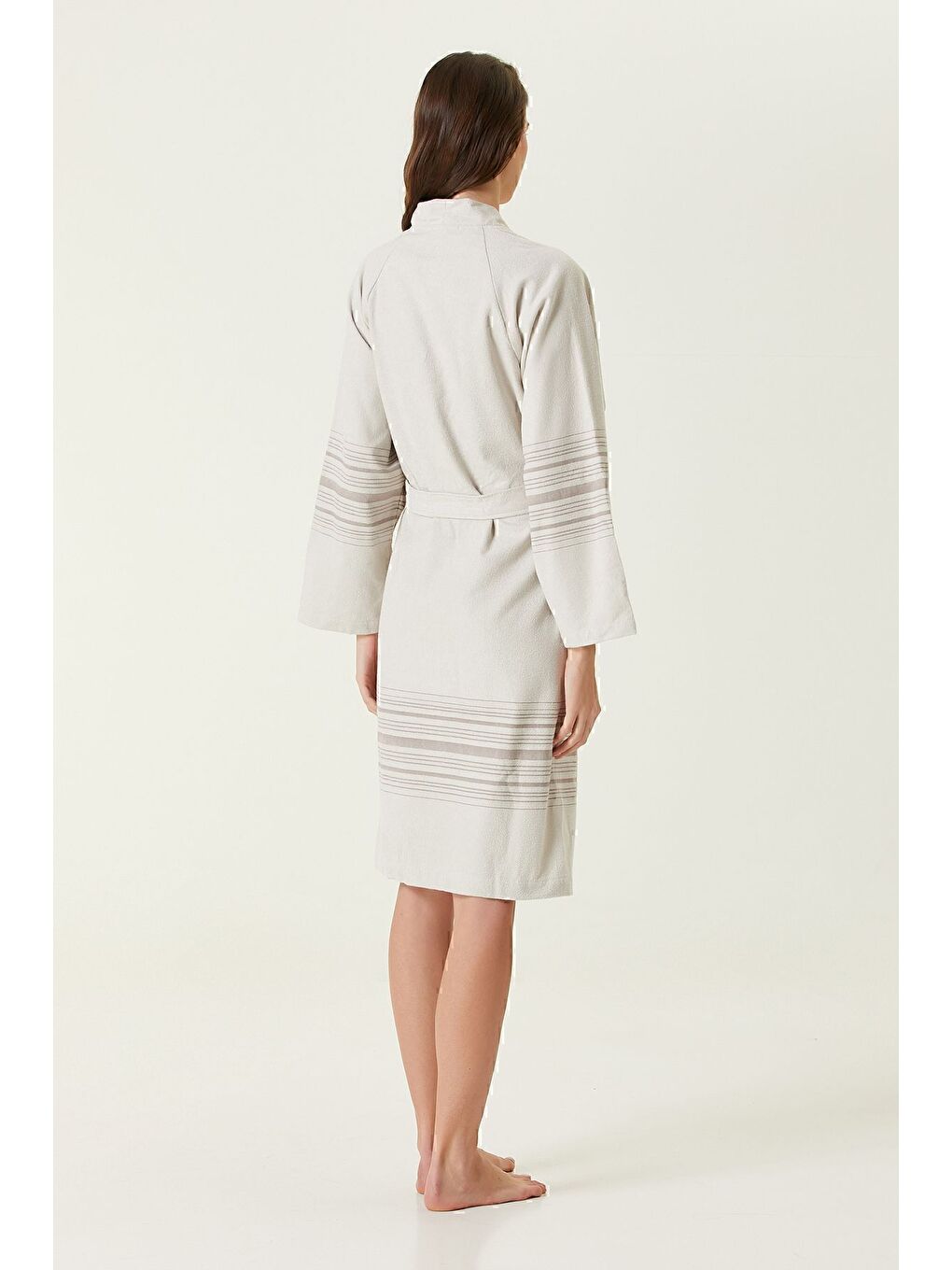 New Derin SPA Kadın Bornoz Bej-4