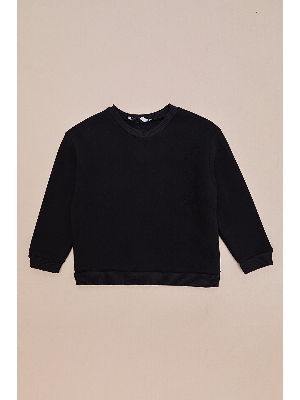 Siyah 3 İplik Basic Unisex Çocuk Sweatshirt-3