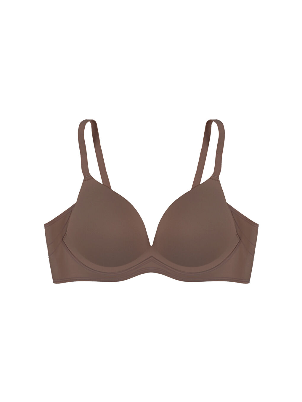 Kahverengi Kadın Kaplı Lazer Dikişsiz Modelli Sütyen