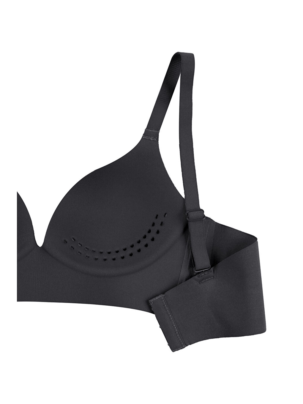 Siyah Kadın Kaplı Lazer Dikişsiz Modelli Sütyen-1